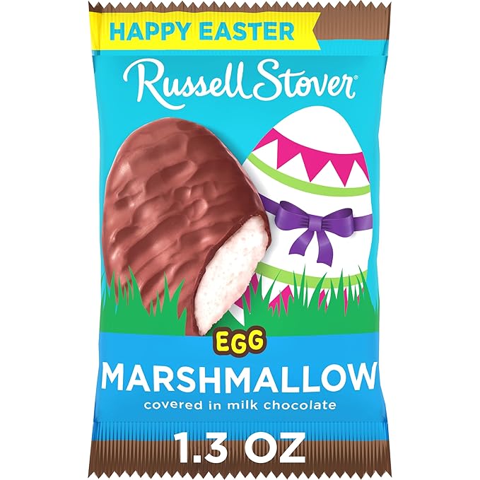 RUSSELL STOVER Easter Marshmallow Milk Chocolate Easter Egg 1.3 oz. (Pack of 18)
