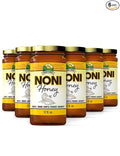 Noni Honey - 100% Pure Raw Unfiltered Unprocessed - 6 Pack of 12oz Glass Bottles