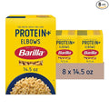 BARILLA Protein+ (Plus) Elbows Pasta 14.5 Ounce (Pack of 8) - plant based pasta - Made from Lentils Chickpeas &amp Peas - Non-GMO Kosher Certified and Vegan
