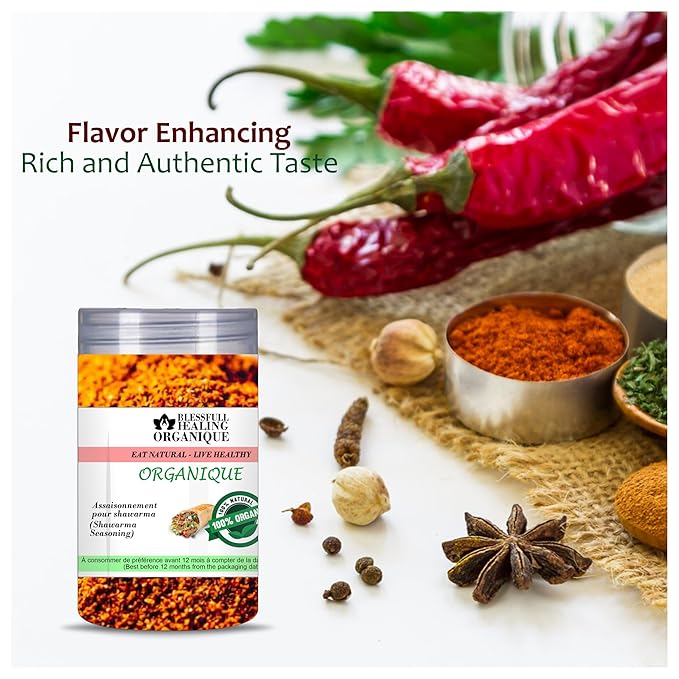 Blessfull Healing Organic Shawarma Seasoning (Arabic Cevirme Zest) 100 Gram
