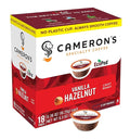 Cameron's Coffee Single Serve Pods Flavored Vanilla Hazelnut 18 Count (Pack of 1)