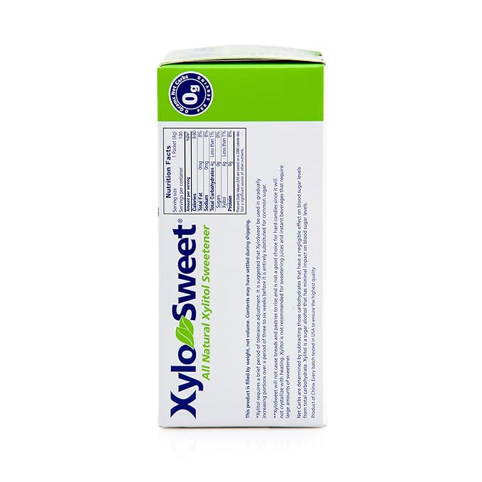 Xlear XyloSweet Plant Sourced Xylitol Sweetener - Pure Natural Sugar Substitute Granules Non-GMO Gluten-Free 100 Packets (Pack of 2)