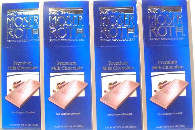 Moser Roth Fine Premium Milk Chocolate (Pack of 4)