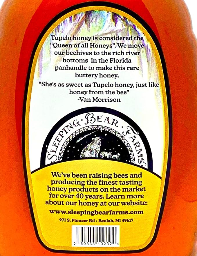 Tupelo Honey 32oz. Bottle - Bulk Case of 12 - Premium from Sleeping Bear Farms Beekeepers in the Florida Apalachicola River Basin