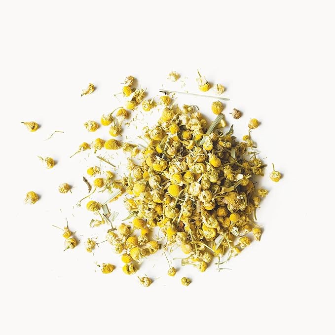 Rishi Tea Chamomile Medley Herbal Tea - Organic Caffeine Free Loose Leaf Tea Calming Chamomile Flowers with Lemon Verbena &amp Mint - 4 Ounces 28+ Servings