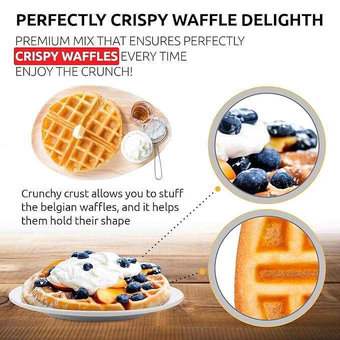 OldSoul Belgian Waffle Batter Mix | Original Flavour | GLUTEN FREE | 10 Lbs | 56 Waffles (10 Lbs Gluten Free)