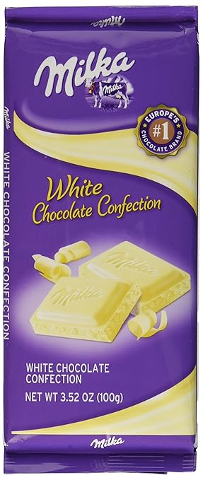 Milka White Chocolate 3.52-Ounce Bars (Pack of 10)