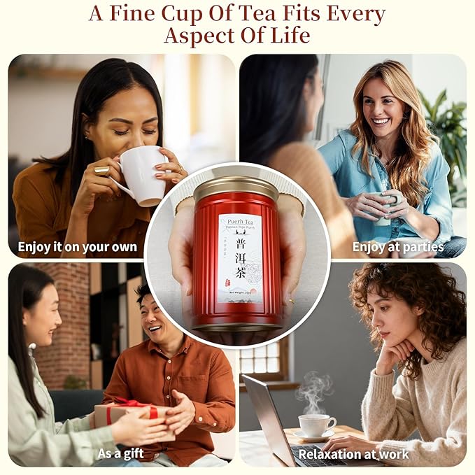 CHADUO Puerh Tea Loose Leaf Aged 5 Years Premium Yunnan Pu erh Ripe Puer Tea 7.05oz/200g Royal-Grade Aged Aroma &amp Jujube Fragrance 普洱茶 普洱散茶 宫廷普洱茶 云南勐海