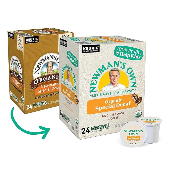 Newman's Own Organics Newman's Special Decaf Keurig Single-Serve K-Cup Pods Medium Roast Coffee 24 Count