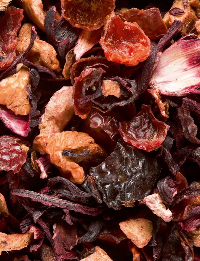 Dammann Freres Sachets Carcadet Nuit d'été Tea Bags Premium Gourmet French Hibiscus and Berry Herbal Tea Individually Wrapped 24 Count (Single Pack)