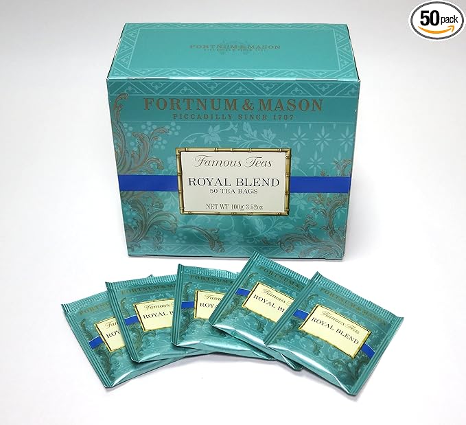 Fortnum and Mason Royal Blend 50 Count Tea Bags (1 Pack) Box