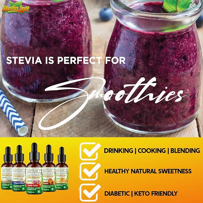 Stevia Intl - (Pack of 5) Wonka Land Bundle. Stevia Liquid Drops with 5 Flavors. All Naturally Sweet Non-Bitter No Sugar Added 0 Carb 0 Calorie Non-GMO Vegan Diabetic &amp Keto Friendly (1oz)