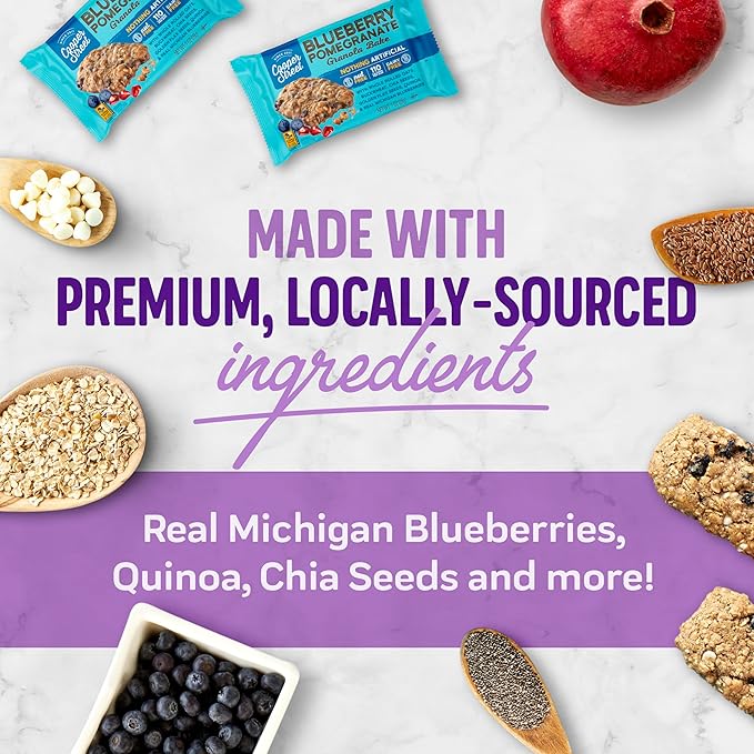 Cooper Street Cookies Chewy Granola Bakes Blueberry Pomegranate 1 Ounce (36 Count)