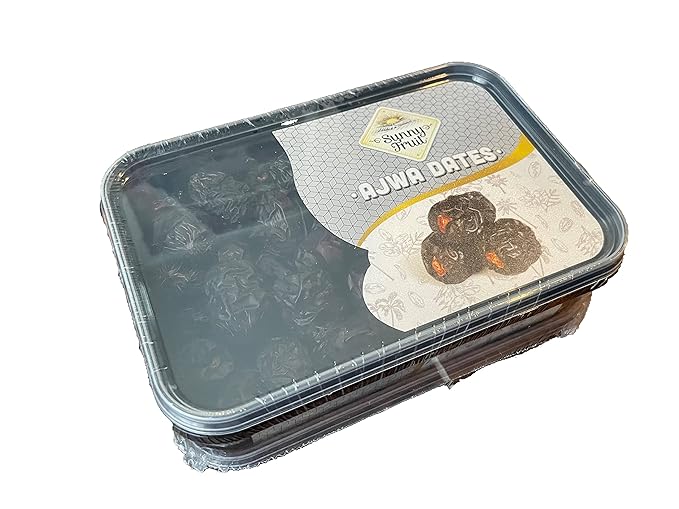 Ajwa Dates Premium Quality 2 pack 800g/28.2oz total (400g/14.1oz x 2) - Imported from Saudi Arabia 100% Natural