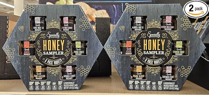 Specially Selected Honey Sampler 6 Pack Variety 5.93oz 168g (Two Boxes)