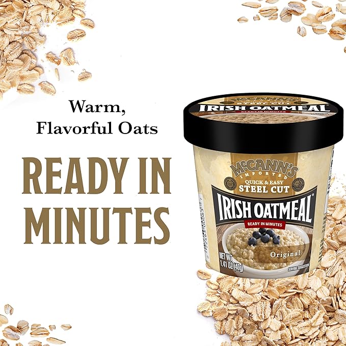 McCann's Irish Oatmeal Instant Oatmeal Cup Original 1.4 Ounce (Pack of 12)