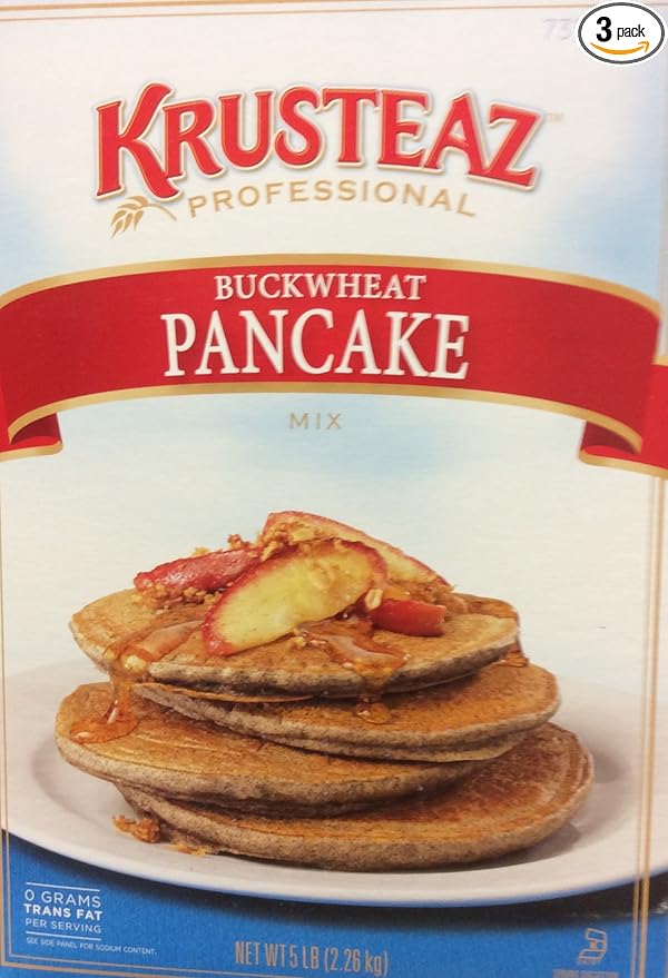 Krusteaz BUCKWHEAT PANCAKE Mix 5lbs. (3-Pack) Restaurant Quality