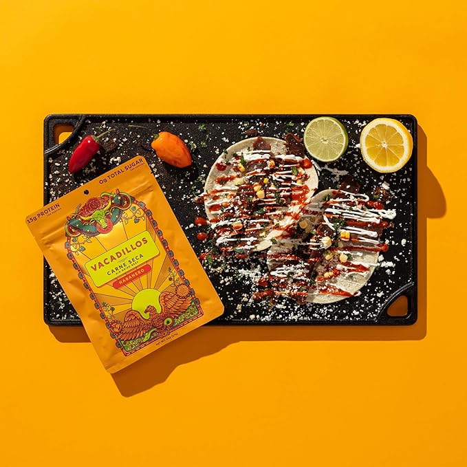 Vacadillos Beef Jerky Snack Packs Carne Seca Habanero 3-Pack