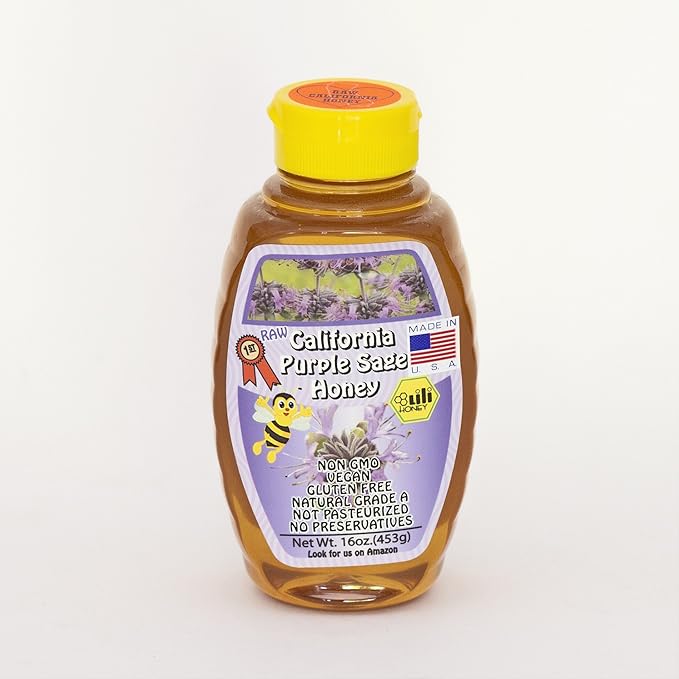 California Raw Purple Sage Honey 16 Oz. 1 Lb 453g Pure Natural Grade A Gift Wrapped