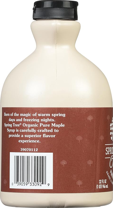 Spring Tree 100% Pure Organic Maple Syrup 32 Ounce