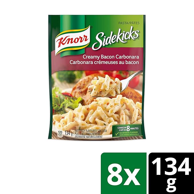 Knorr Sidekicks Cream Bacon Carbonara Pasta{Imported from Canada} 4.72 Ounce (Pack of 8)