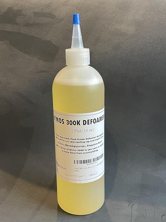 Liquid Defoamer Atmos 300K Food Grade Kosher Maple Syrup brewing and other applications. PINT