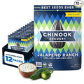 Chinook Seedery Sunflower Seeds to Eat — Jumbo Flavored Roasted Low Sodium Snacks — Keto Friendly Gluten-Free Non-GMO — Jalapeno Ranch Flavor 4 oz (12-Pack)