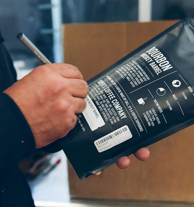Bourbon Whiskey - Colombian Coffee Beans Aged in Kentucky Bourbon Whiskey Barrels - 12oz and Single-Malt Whiskey - Sumatra Coffee Beans Aged in Stout Whiskey Barrels - 12 oz