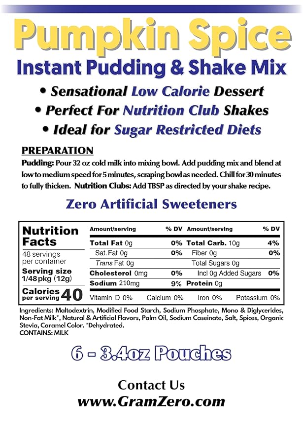 Pudding - 3.4oz (Pumpkin Spice)