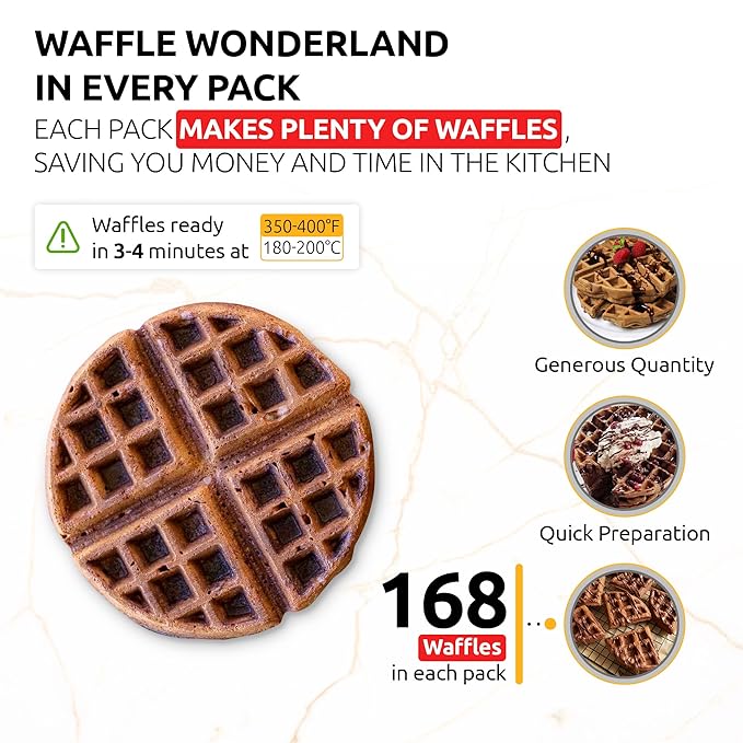 OldSoul Professional Belgian Waffle Mix | GLUTEN FREE | 30 Lbs | Crispy | Chocolate Flavour | 168 Waffles (30 Lbs Gluten Free)