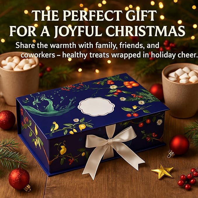 12-Day Advent Calendar with Dried Fruit &amp Nuts and Crackers Holiday Snack Gift Box Gourmet Nut &amp Fruit Sampler Christmas Countdown Treat for Adults Kids &amp Families