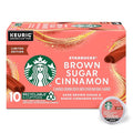 Starbucks K-Cup Coffee Pods Flavored Hot or Iced Coffee Brown Sugar Cinnamon 10 Keurig Pods