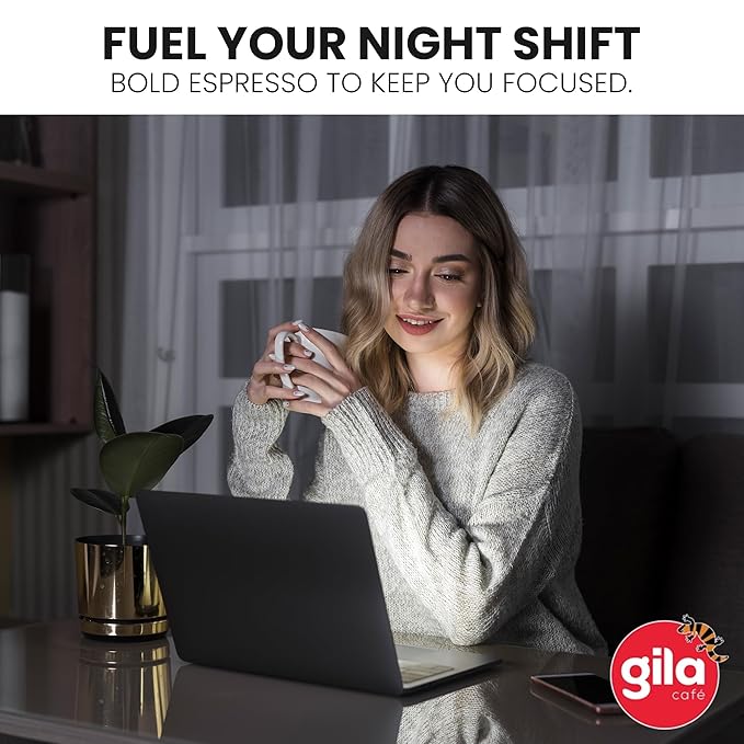 gila café Whole Beans Coffee Medium Roast Espresso 32oz (1-Pack) - 100% Mexican Arabica Roasted Coffee Beans - Made with Coffeeberry - Chocolate Hazelnut Vanilla Notes