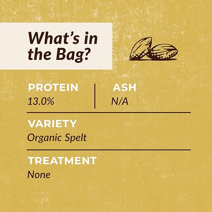 100% Organic Spelt Berries - 25 lbs