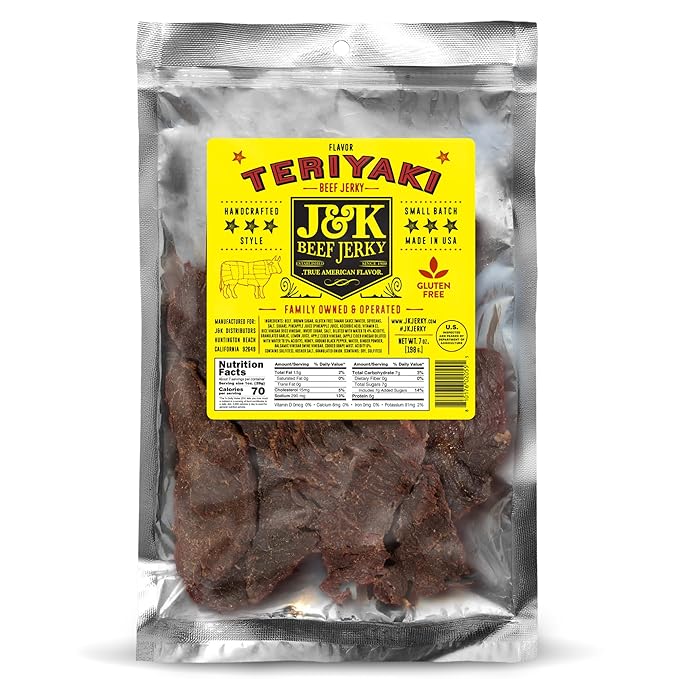 J&ampK Beef Jerky - Teriyaki Flavor 7oz