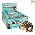 FITCRUNCH Snack Size Protein Bars 6-Layer Baked Bar 5g of Sugar &amp Soft Cake Core (9 Bars Chocolate Coconut Almond)