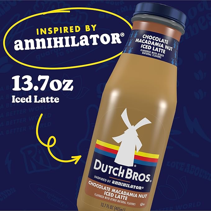 Dutch Bros® Chocolate Macadamia Nut Flavored Iced Latte inspired by Annihilator® 12-13.7 Fl Oz Bottles