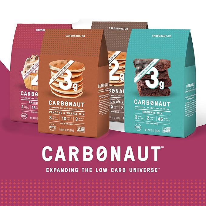 Carbonaut Low Carb Baking Mix | Keto-Certified &amp Non-GMO Low Carb Flour | Perfect for Making Muffins Cakes Biscuits &amp More | Only 2g of Carbs Per Serving 10 oz. (Pack of 6)