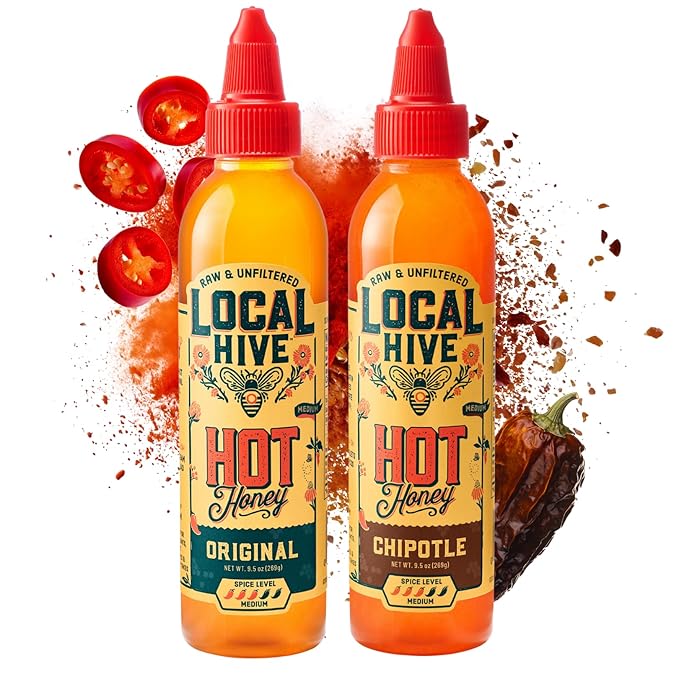 Local Hive Sweet &amp Spicy Duo – Hot Honey Bundle with Original &amp Chipotle Flavors