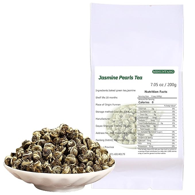 Jasmine Dragon Pearls Green Tea 7.05 oz Jasmine Pearl Dragon Ball Loose Leaf Tea
