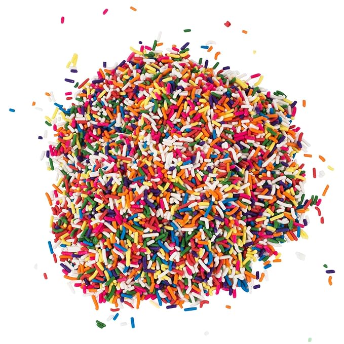 A Great Surprise Easter Rainbow Sprinkles - 2.2 Pounds - Bulk Rainbow Jimmies for Cookies - Birthday Cake for Ice Cream Baking Cupcakes Donuts