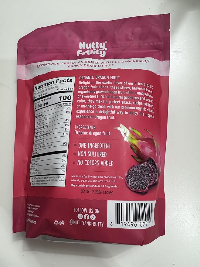 NUTTY FRUITY ORGANIC DRAGON FRUIT 14OZ