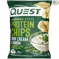 Quest Nutrition Sour Cream &amp Onion Protein Chips 19g Protein 4g Net Carbs Low Carb Gluten Free 1.1 oz (Pack of 12)