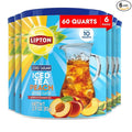 Lipton Zero Sugar Iced Tea Mix Peach Flavor Black Iced Tea Makes 10 Quarts (Pack of 6)