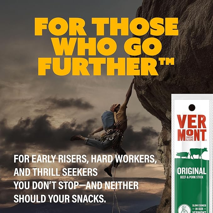 Vermont Smoke &amp Cure Original Beef &amp Pork Sticks Gluten Free 1 Ounce (Pack of 24)