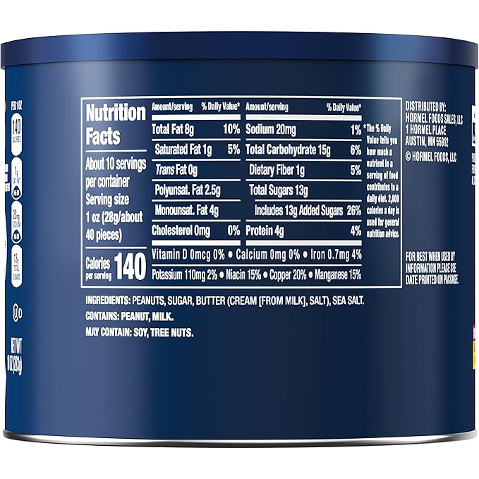 PLANTERS Sweet 'N Crunchy Peanuts 10 oz. can (Pack of 6)