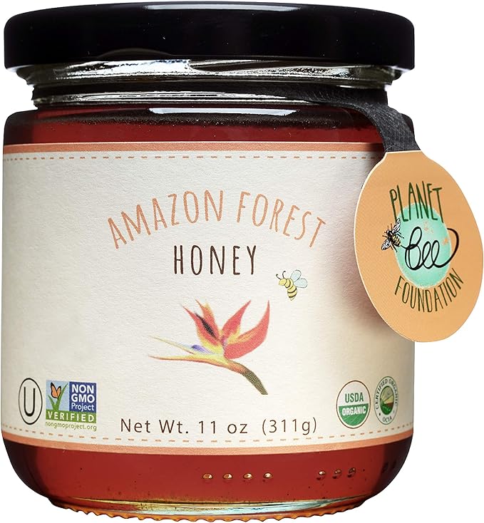 Greenbow Organic Bee Pollen - 100% USDA Certified Organic Pure Natural Bee Pollen - Superfood Packed with Proteins Vitamins &amp Minerals - 155g Organic Amazon Forest Honey 11oz