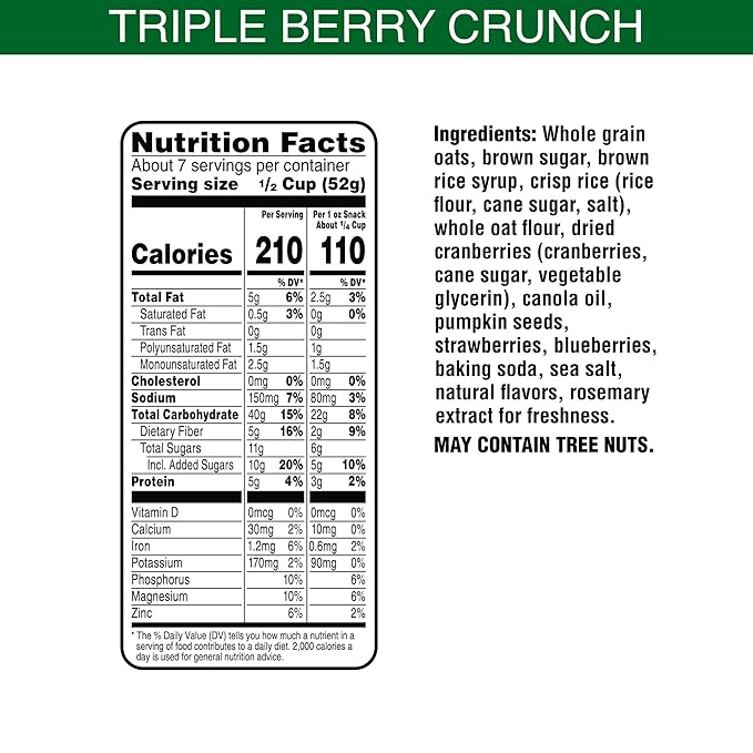 Bear Naked Triple Berry Fit Granola - Non-GMO Kosher Vegan - 12 Oz (Pack of 6)
