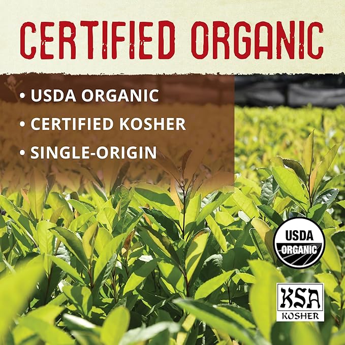 ECOTEAS Organic Yerba Mate Loose Leaf Tea – Unsmoked Detox Herbal Tea for Natural Energy – Coffee Alternative - Kosher Non-GMO Gluten-Free - Traditional Leaf-Stem Cut 5 lb