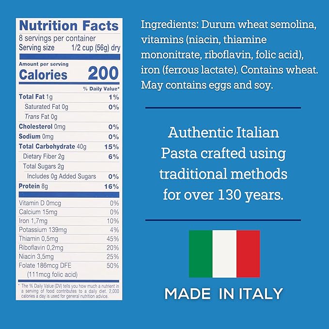 De Cecco Elbows No. 81 Pasta 16 Oz (Pack of 5) Authentic Slow Dried Made with Durum Wheat Versatile Pasta for Sauces &amp Recipes Made in Italy